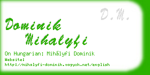 dominik mihalyfi business card