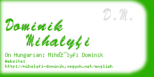 dominik mihalyfi business card